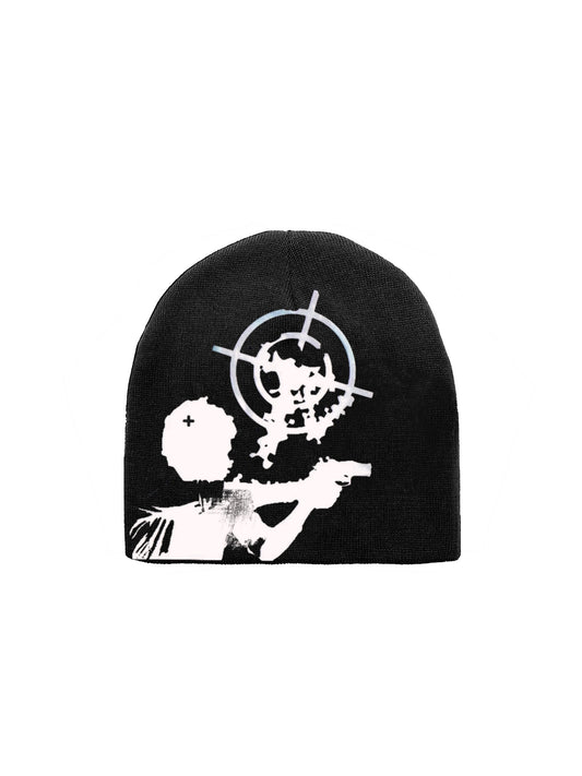 black crosshair beanie